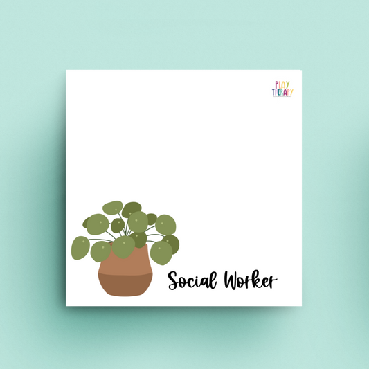 Social Worker Potted Plant Sticky Notes