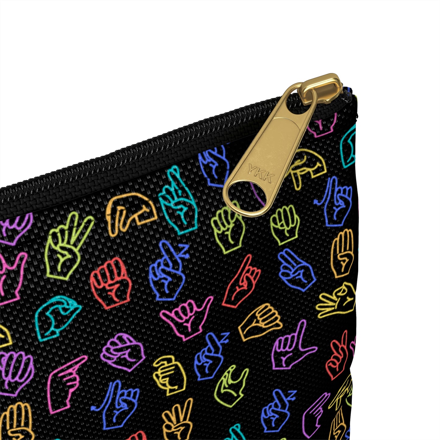 Customizable Rainbow ASL Pencil Pouch