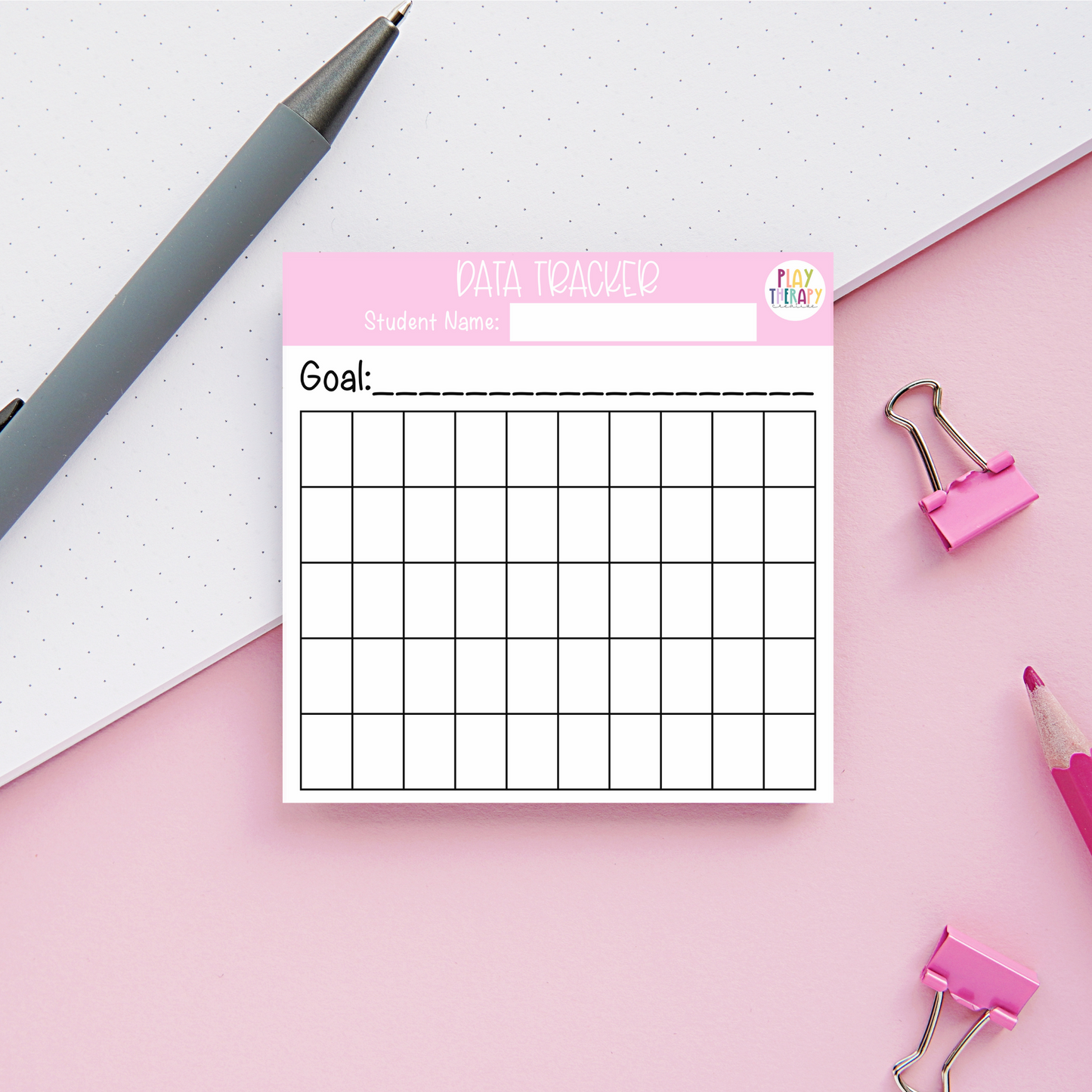 Data Tracker Sticky Notes (Pink)