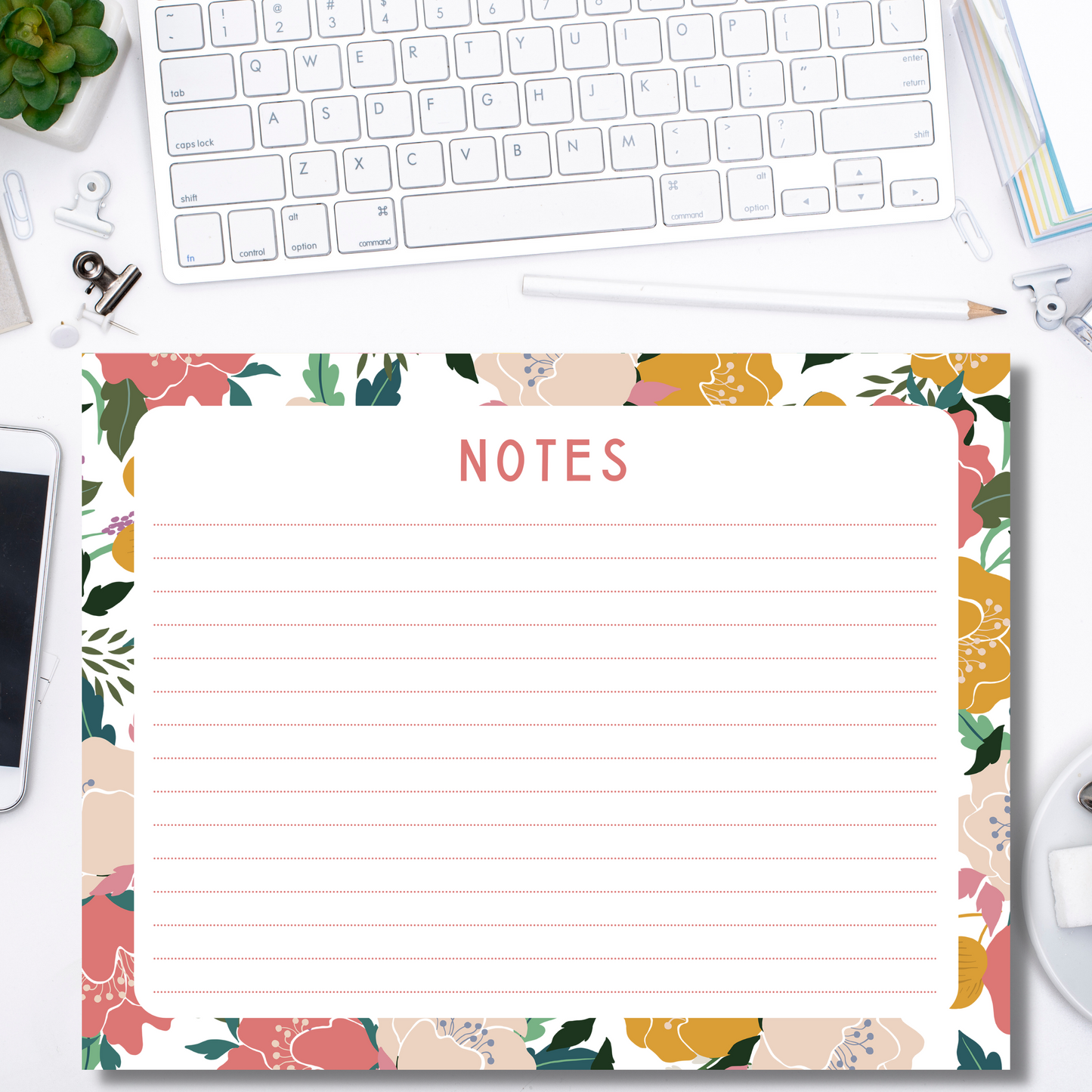 Fall Floral Notepad (8.5 x 11)