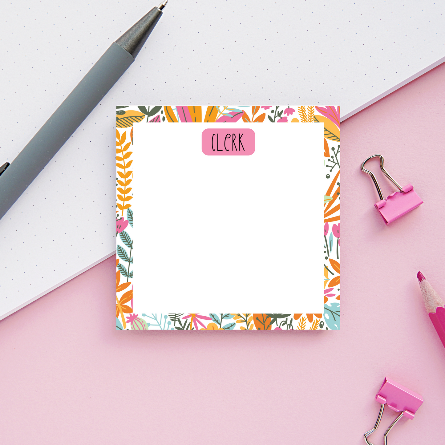 Clerk Floral Sticky Notes