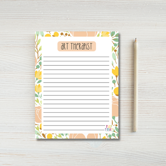 Floral Art Therapist Notepad