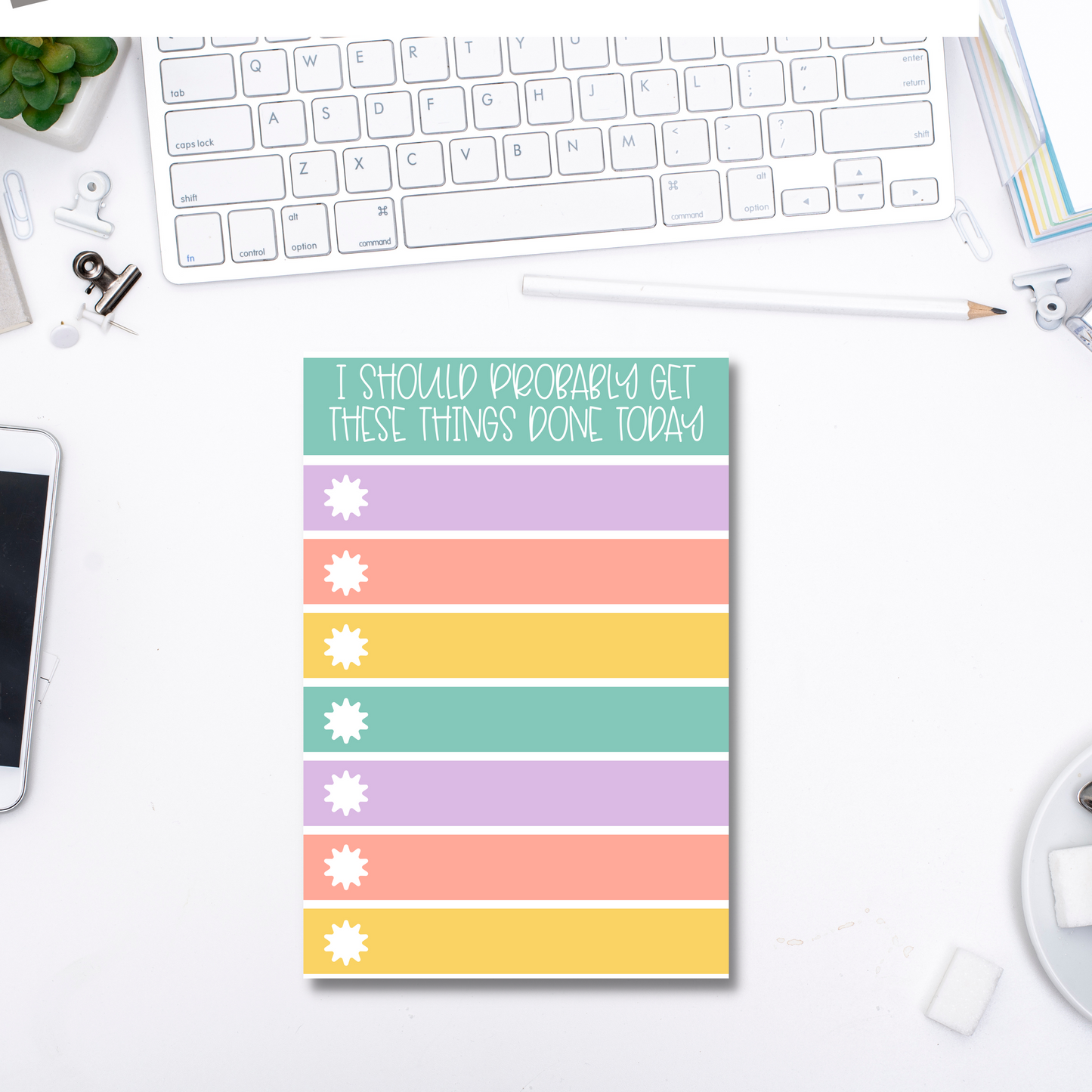Summer Brights To Do List Sticky Notes (4 x 6 in)