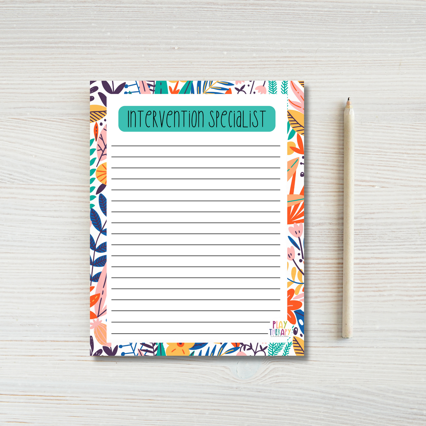 Floral Intervention Specialist Notepad