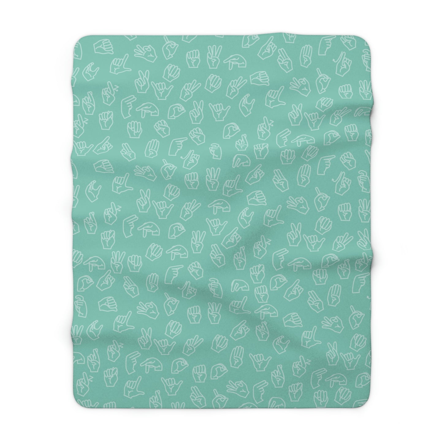 Mint ASL Sherpa Blanket