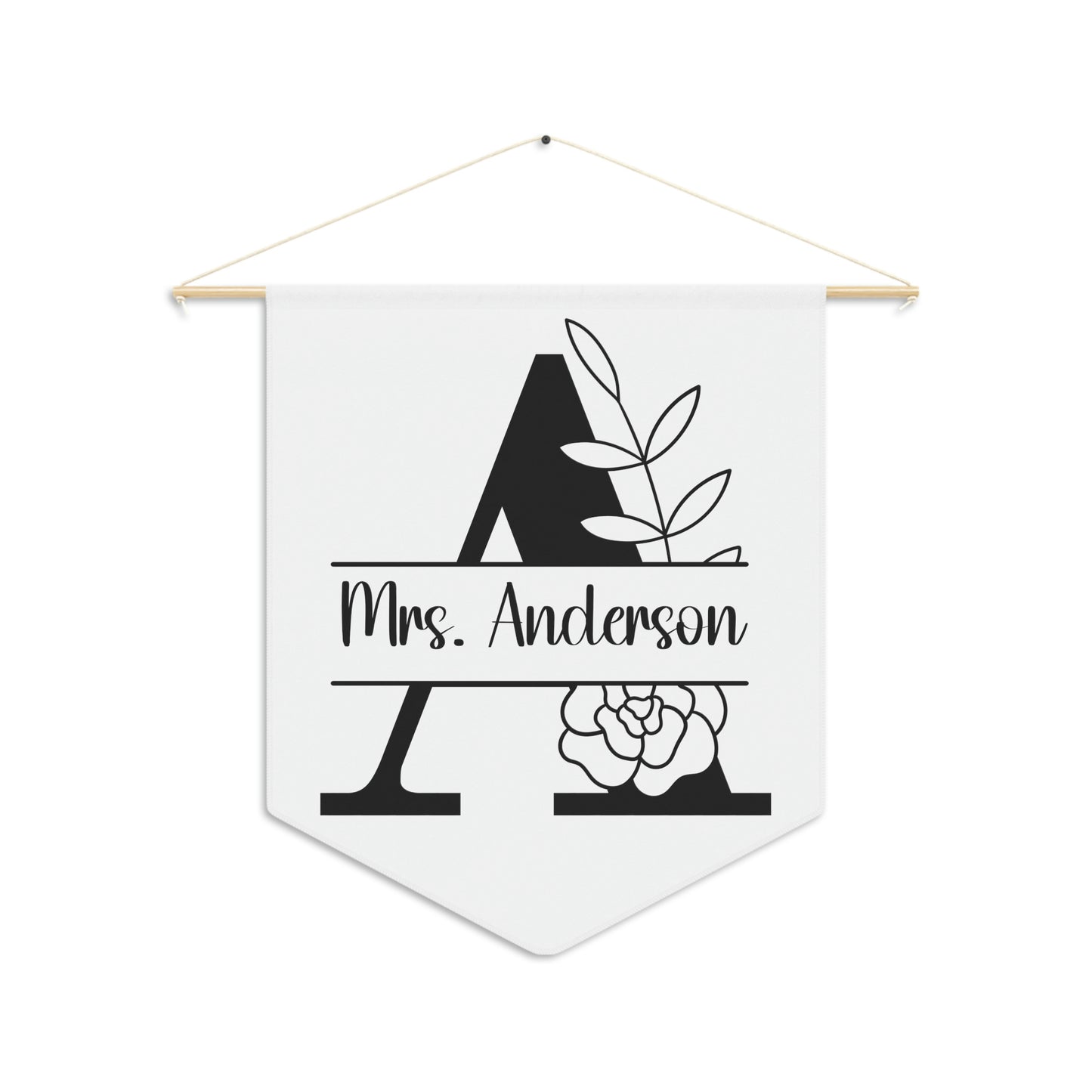 Custom Monogram Pennant (18 x 21 in)