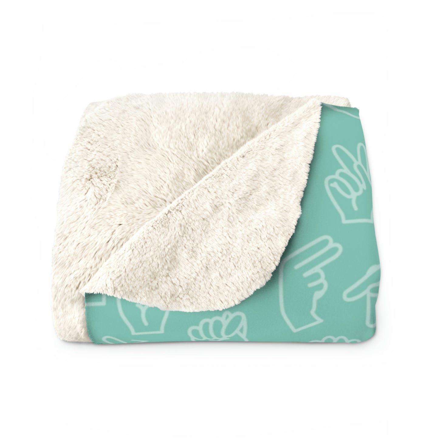 Mint ASL Sherpa Blanket