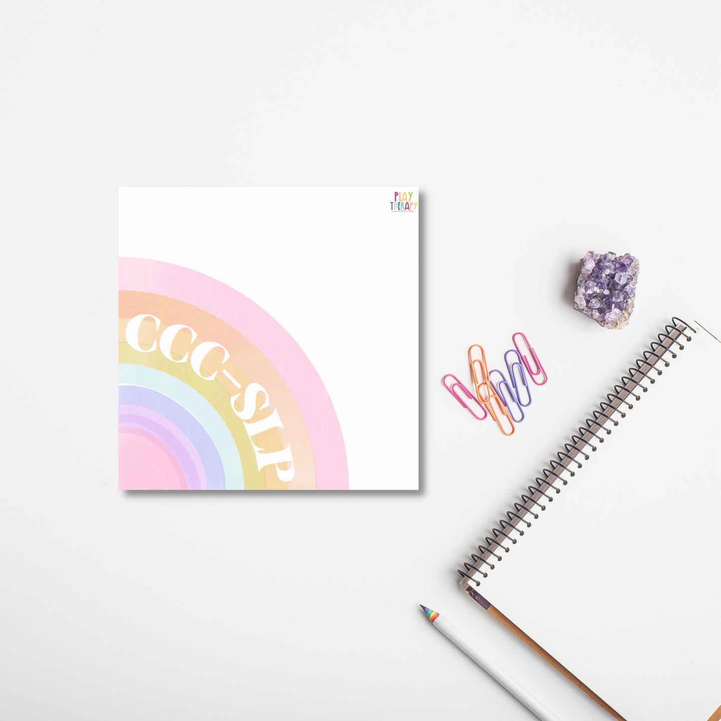 CCC-SLP Bright Rainbow Sticky Notes