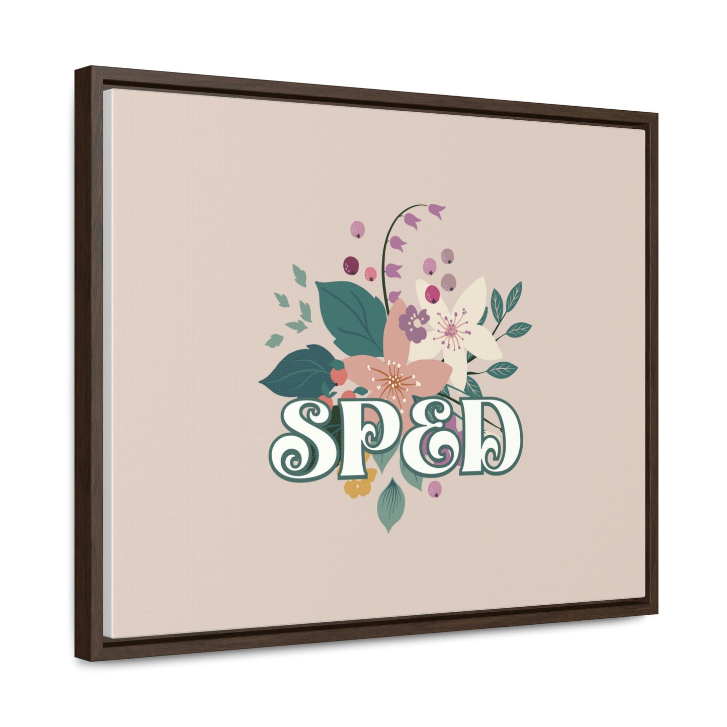 Floral SpEd Framed Canvas (20 x 16 in)