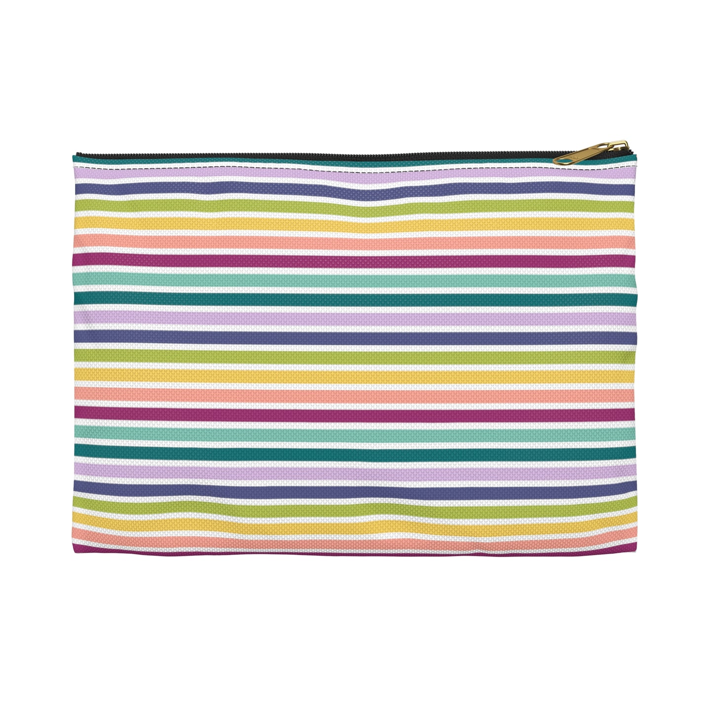 Muted Rainbow Stripe Pencil Pouch