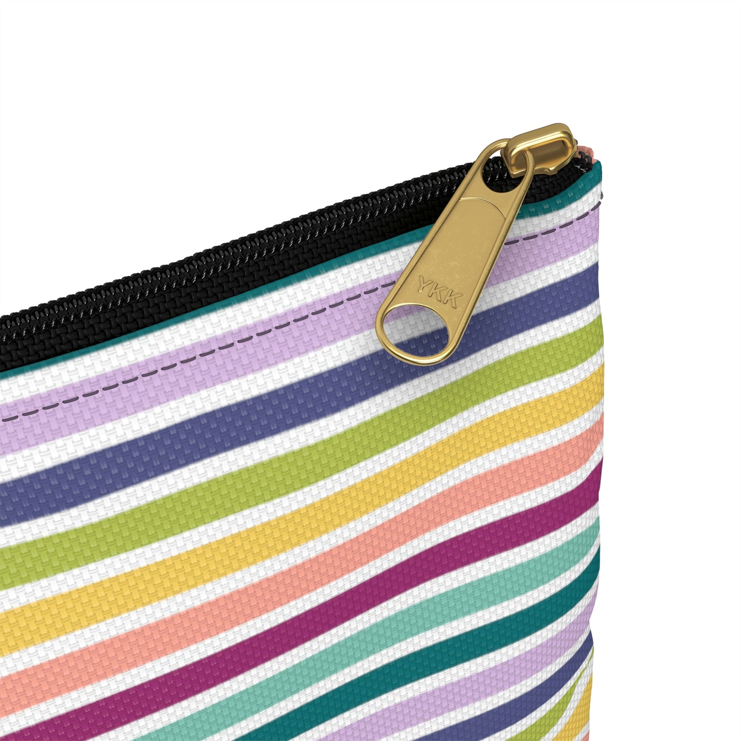 Muted Rainbow Stripe Pencil Pouch