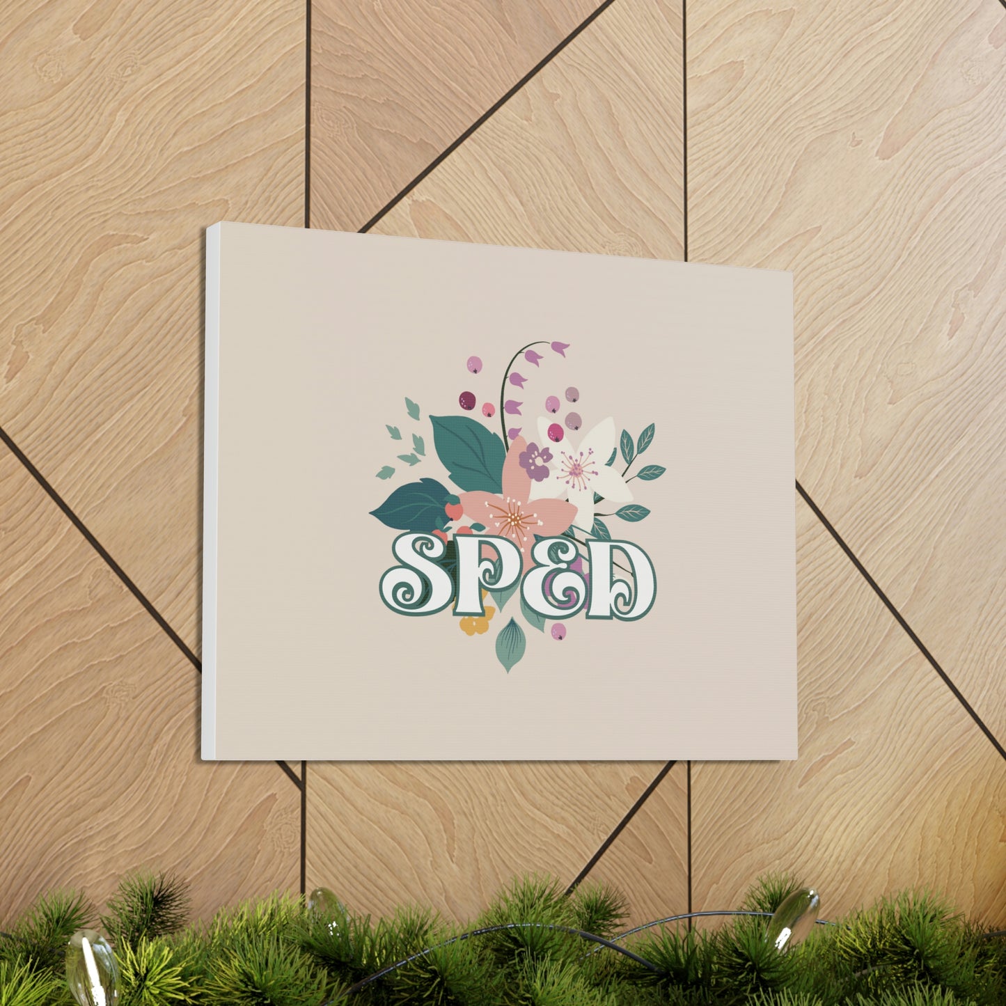 Floral SpEd Canvas Print (20 x 16 in)