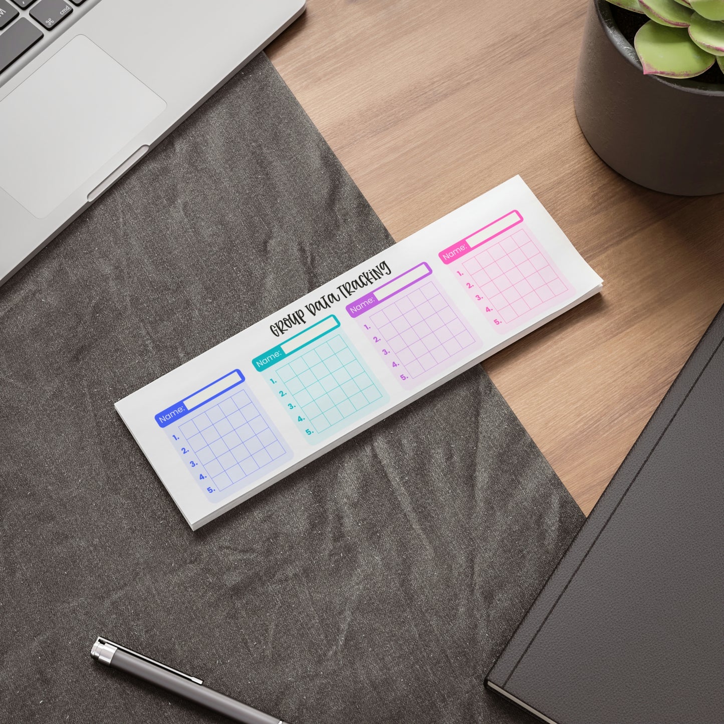 Cool Tones Group Data Tracker Sticky Notes