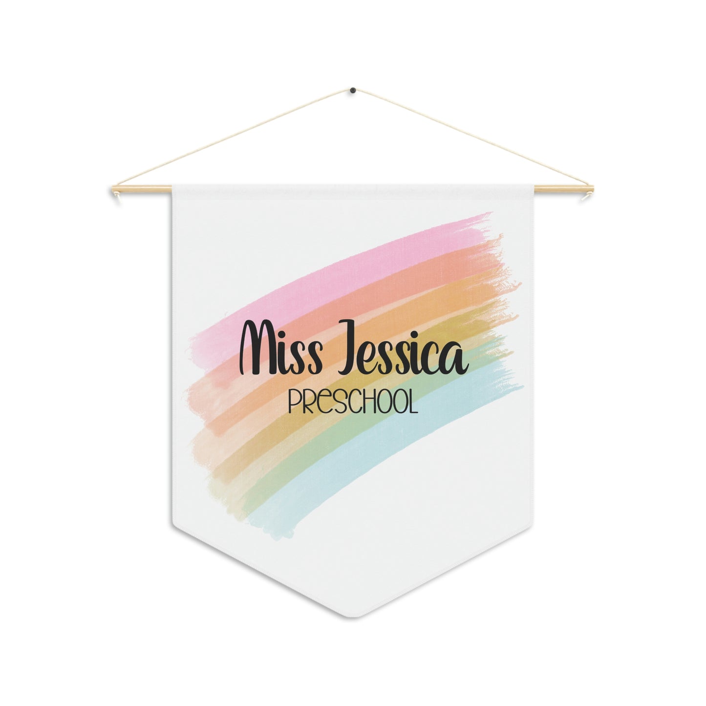 Custom Bright Rainbow Pennant (18 x 21 in)