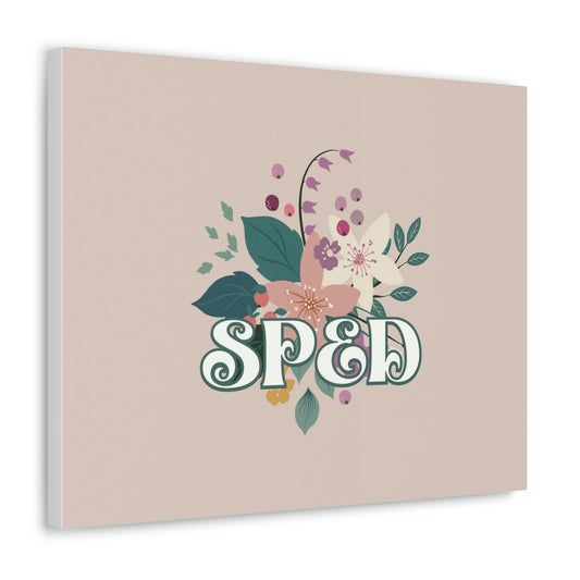 Floral SpEd Canvas Print (20 x 16 in)