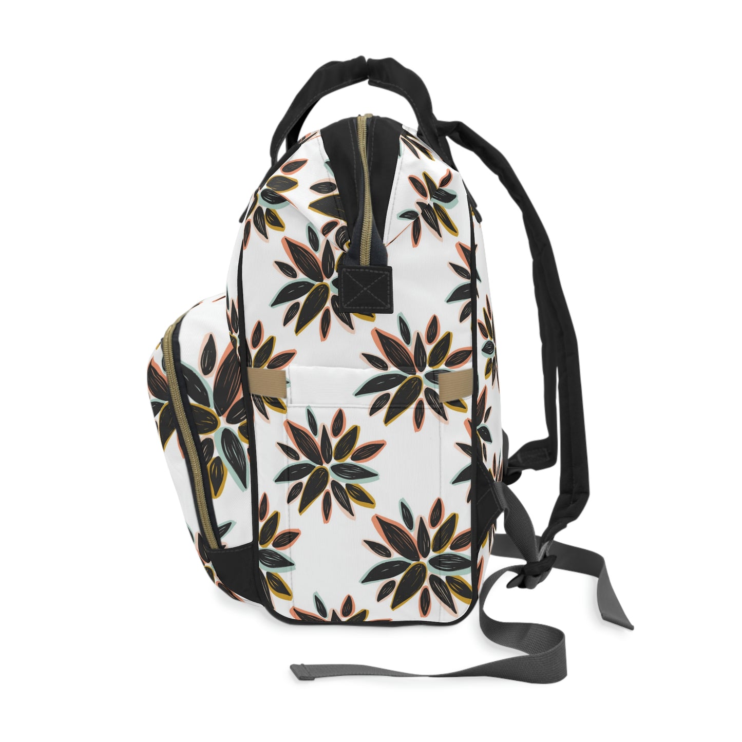 B + W Floral Backpack