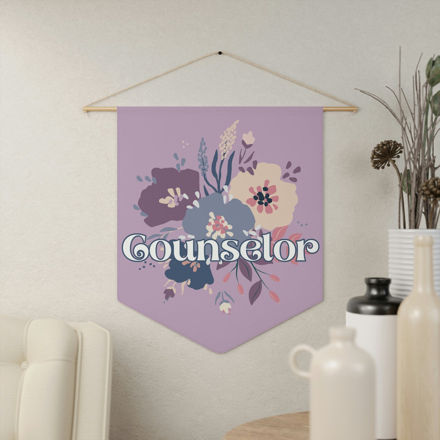 Floral Counselor Pennant (18 x 21 in)