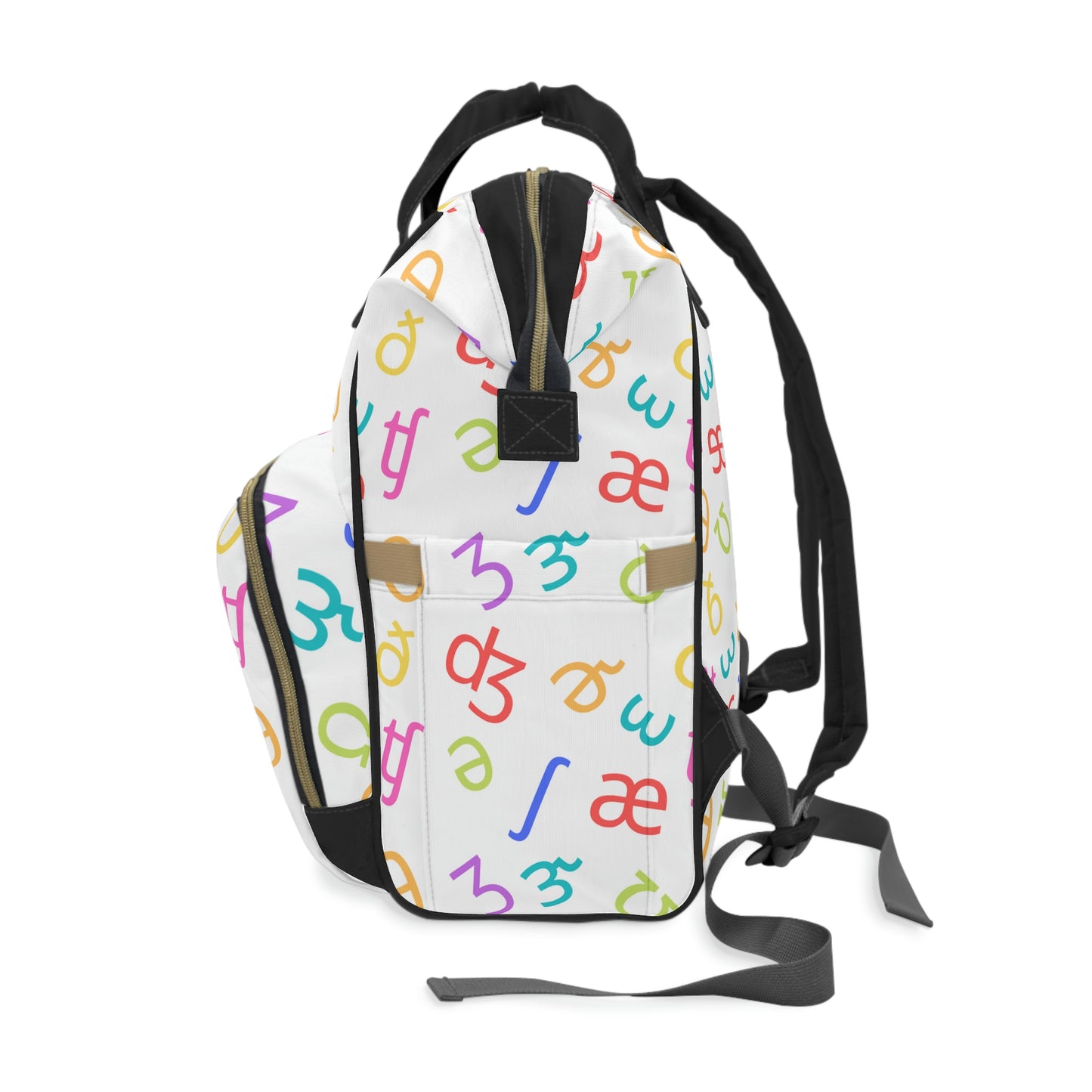 Bright Rainbow on White IPA Backpack