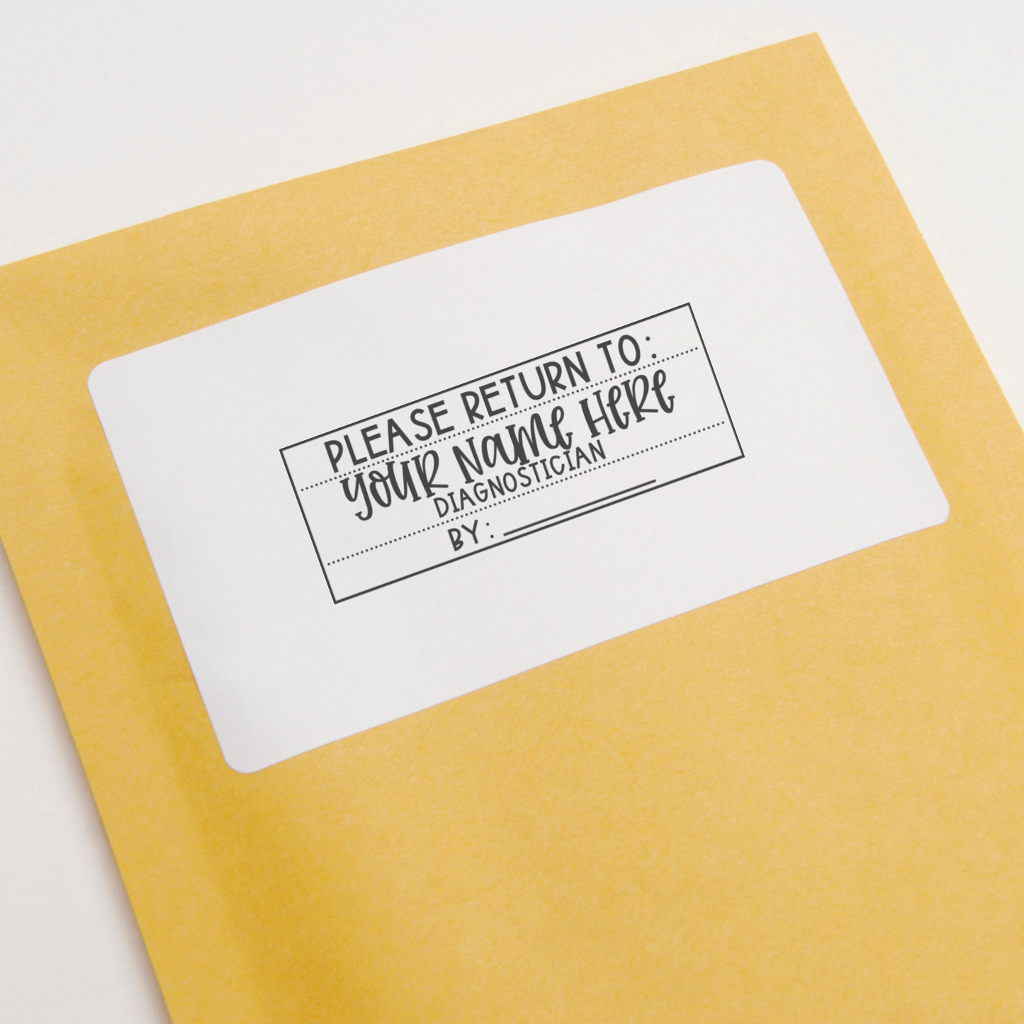 Custom "Please Return To" Name, Title & Return Date Self-Inking Stamp (ENGLISH VERSION)