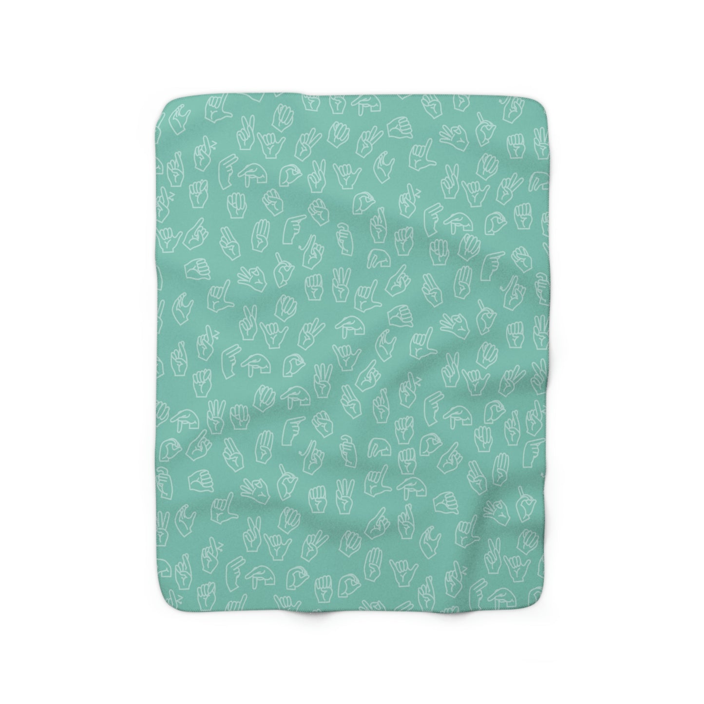 Mint ASL Sherpa Blanket