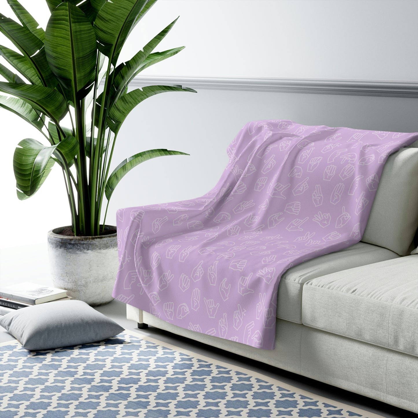 Lavender ASL Sherpa Blanket