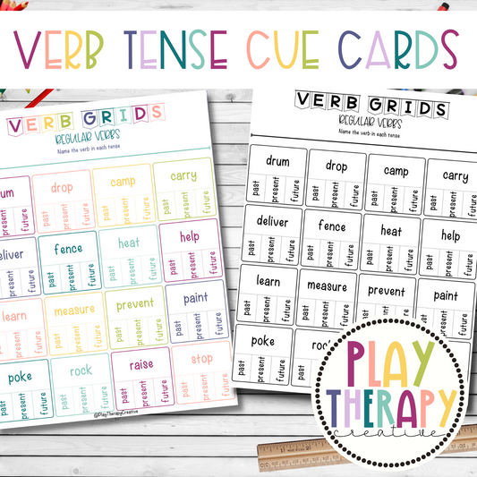 Verb Grids Verb Tense Practice for Speech & Language Therapy
