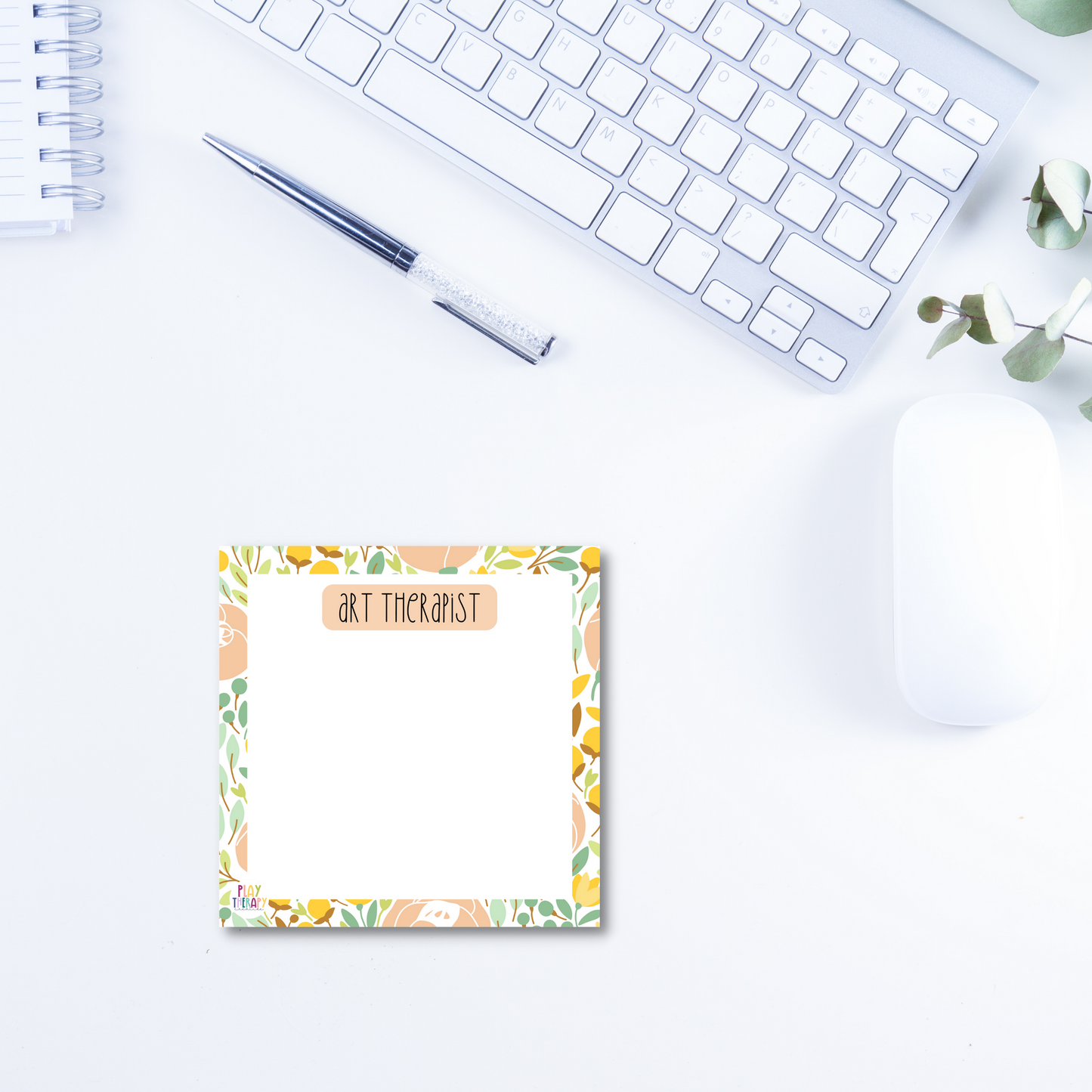 Floral Art Therapist Sticky Notes