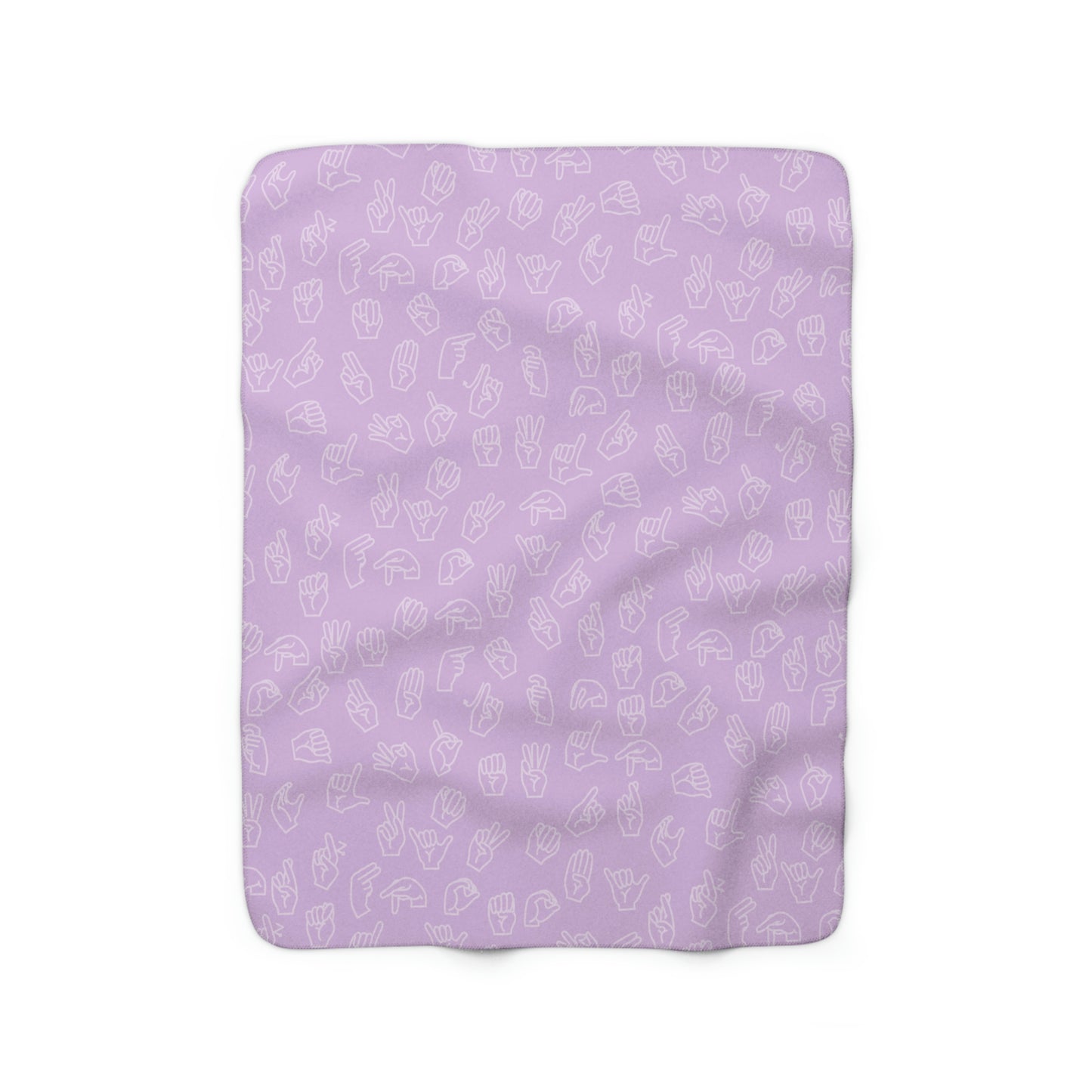 Lavender ASL Sherpa Blanket