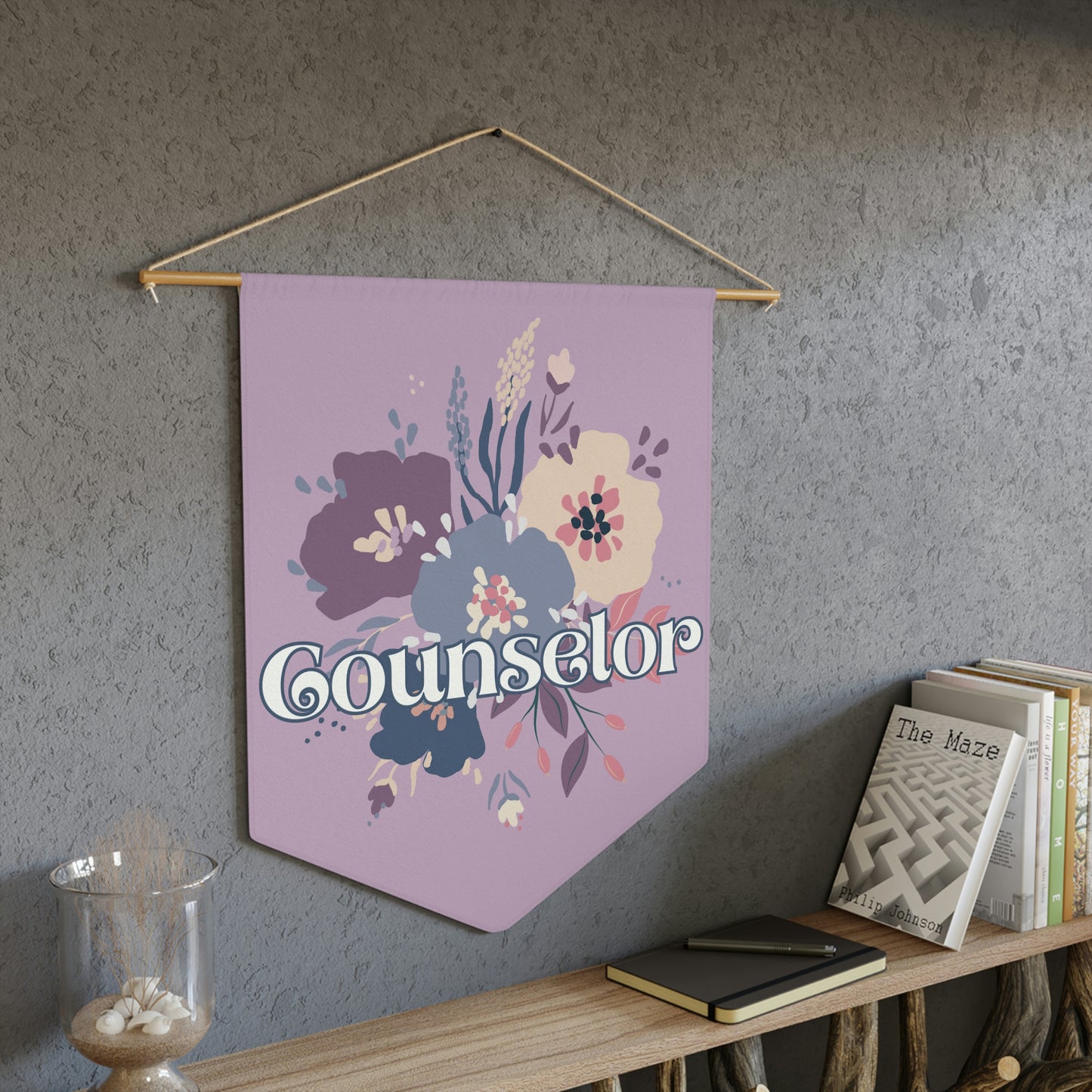 Floral Counselor Pennant (18 x 21 in)