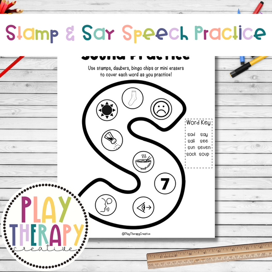 Stamp & Say Speech Sound Practice for Articulation Speech Therapy