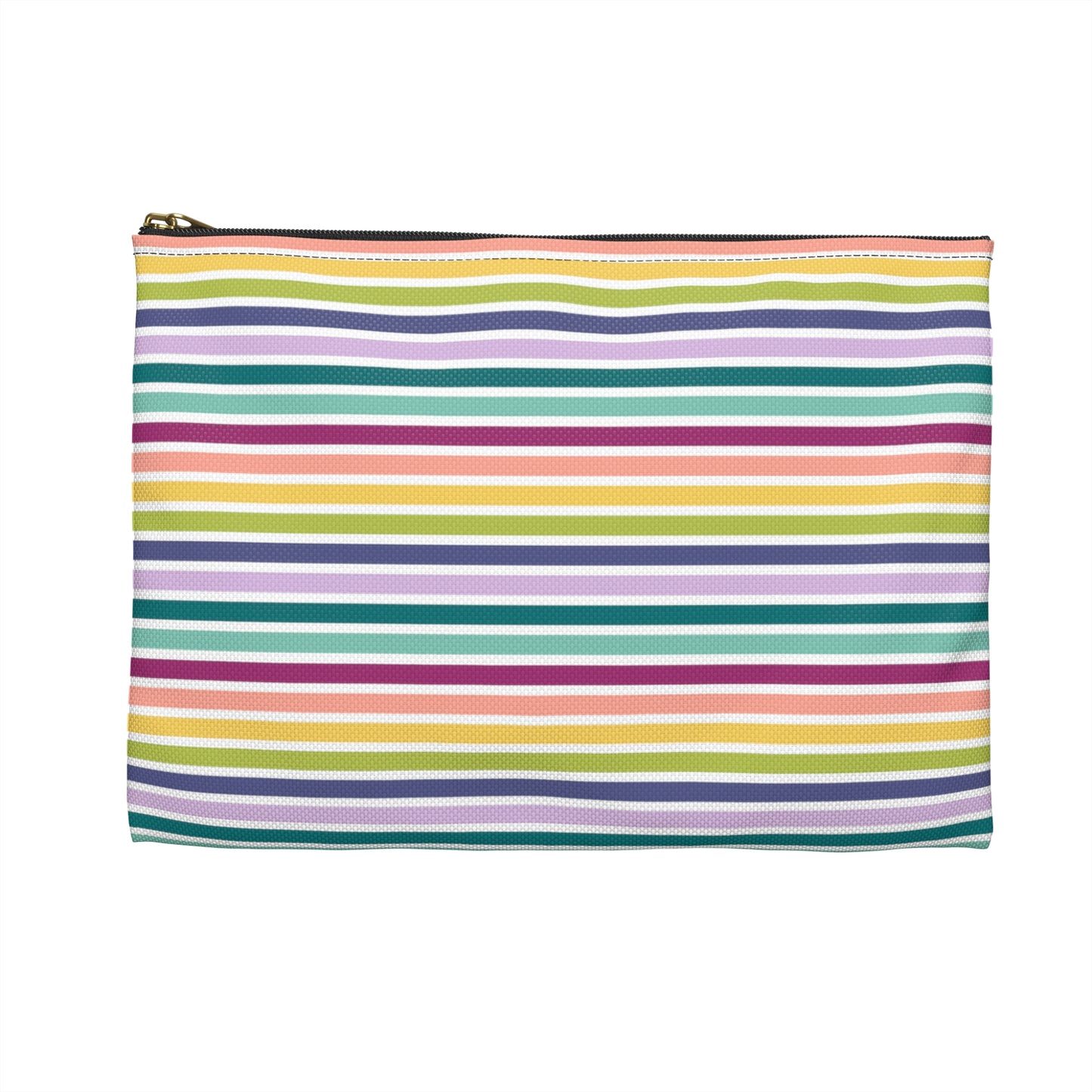 Muted Rainbow Stripe Pencil Pouch