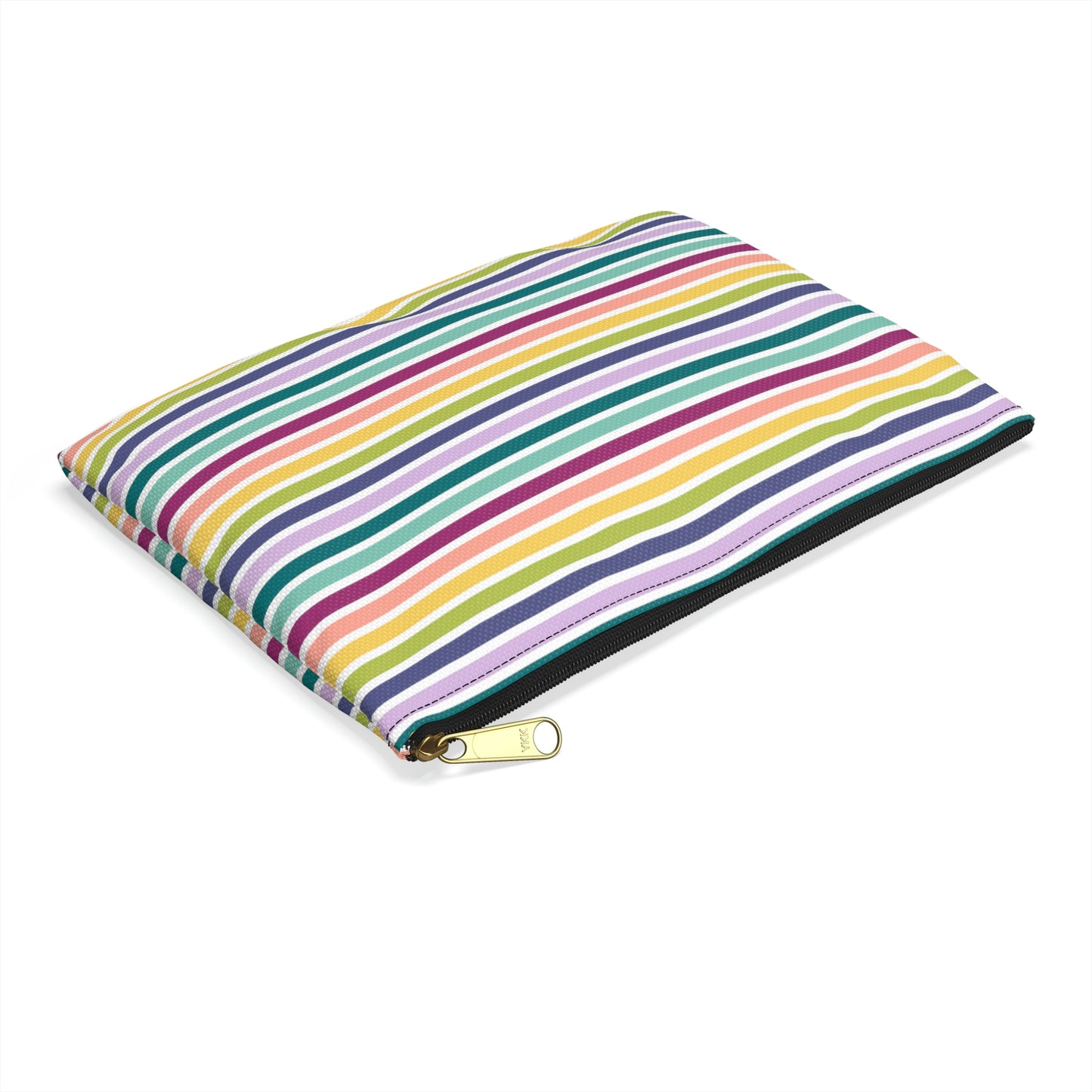 Muted Rainbow Stripe Pencil Pouch