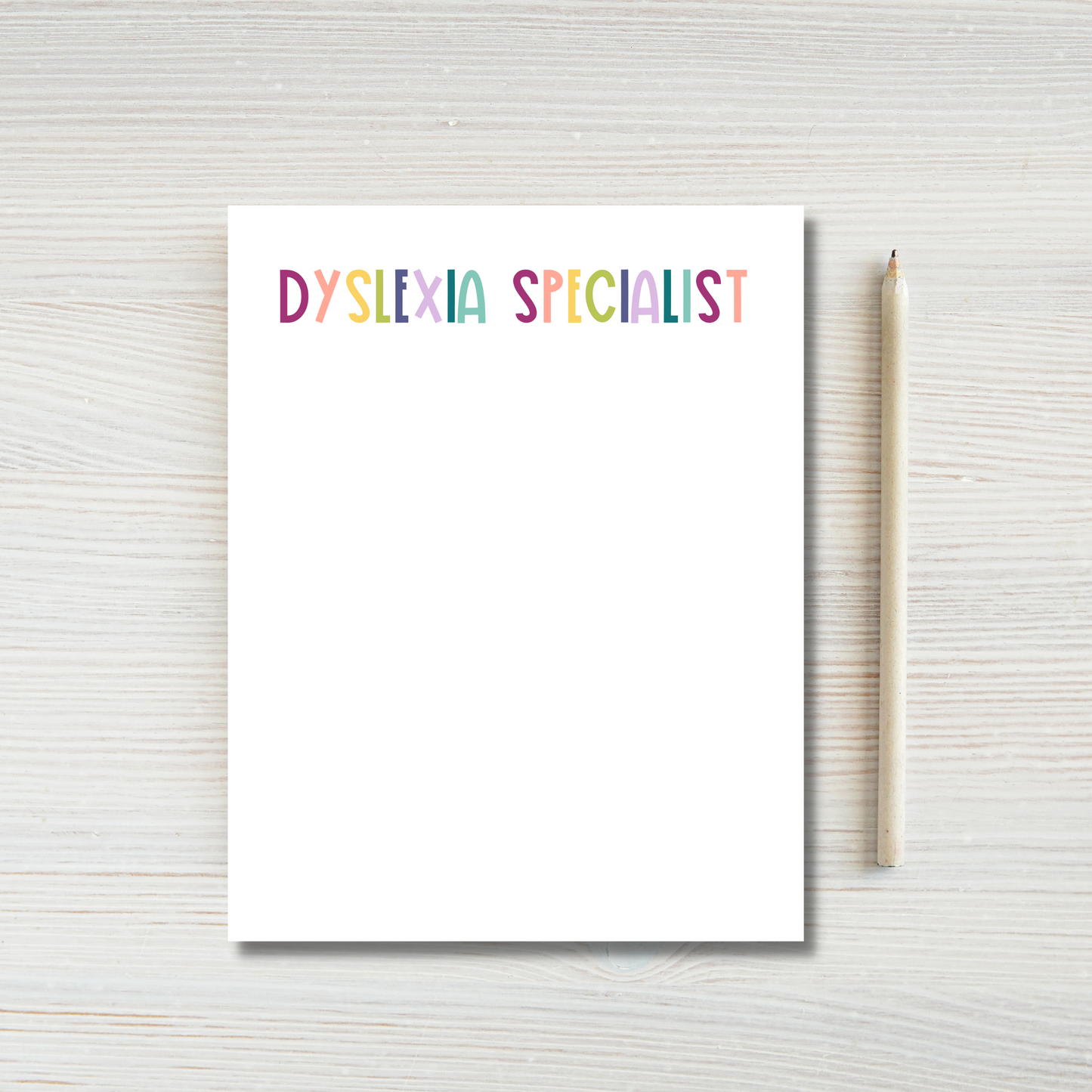 Dyslexia Specialist Notepad