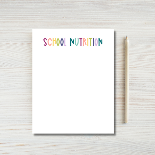 School Nutrition Notepad