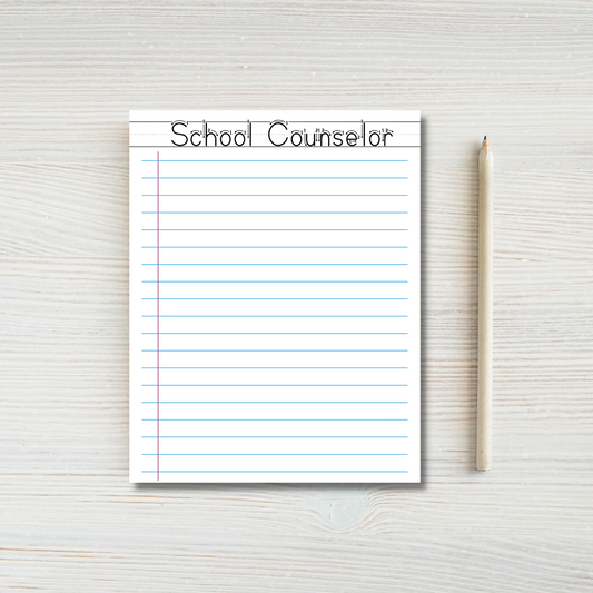 School Counselor School Days Notepad