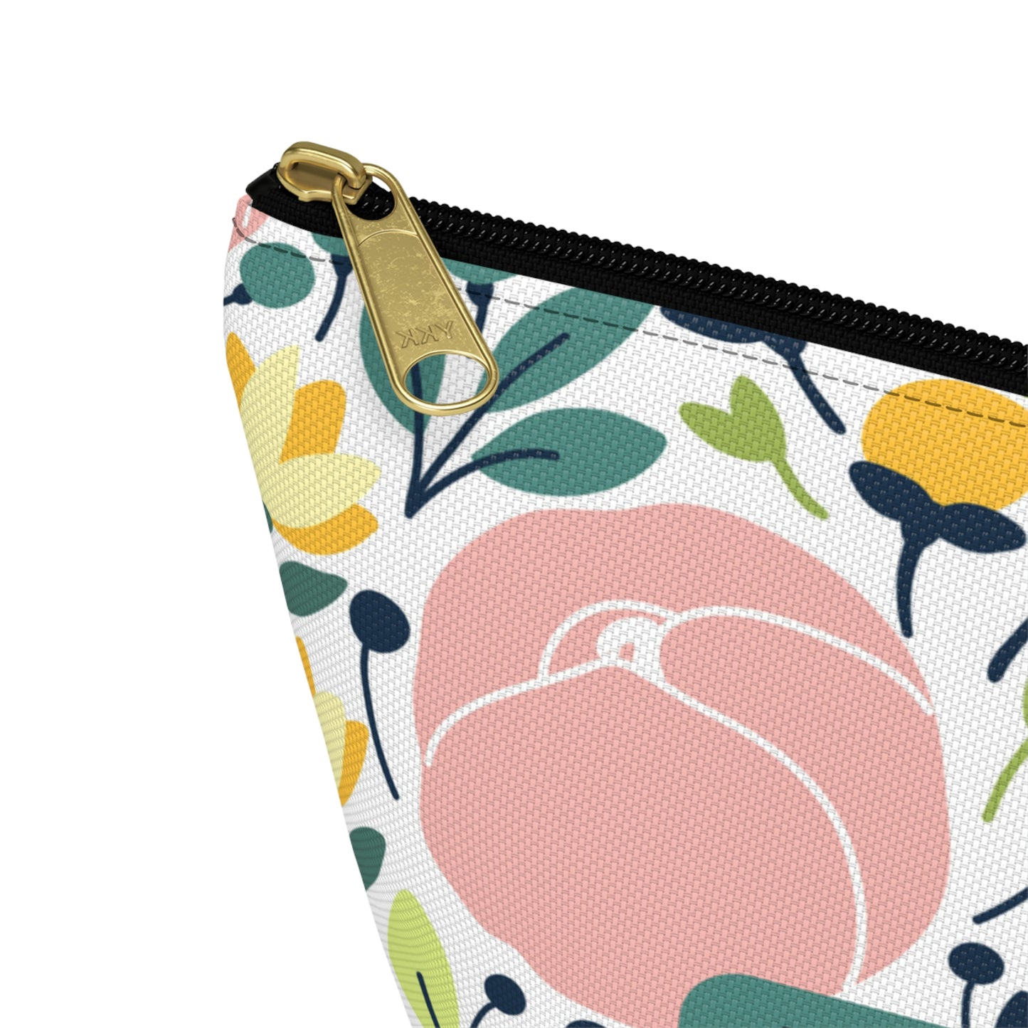 Custom Floral Pencil Pouch w T-bottom