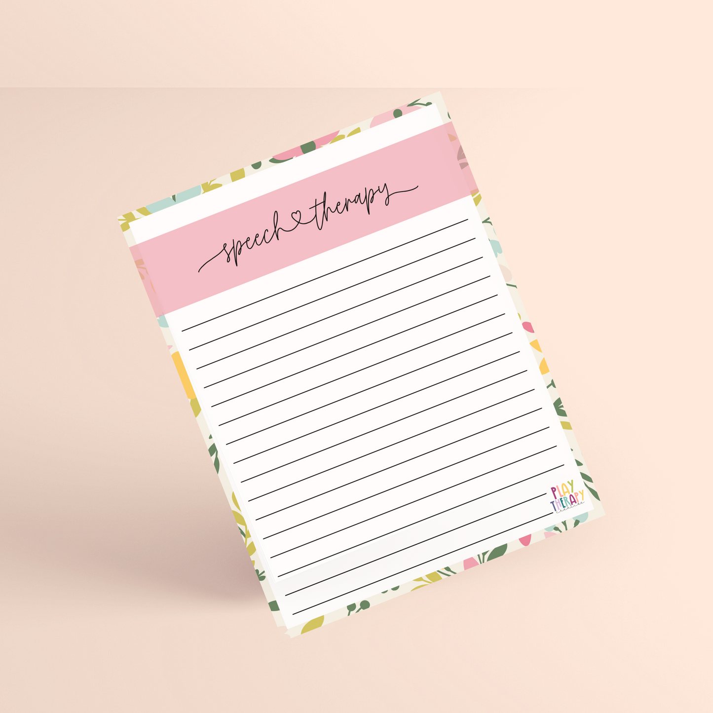 Speech Therapy Floral Notepad