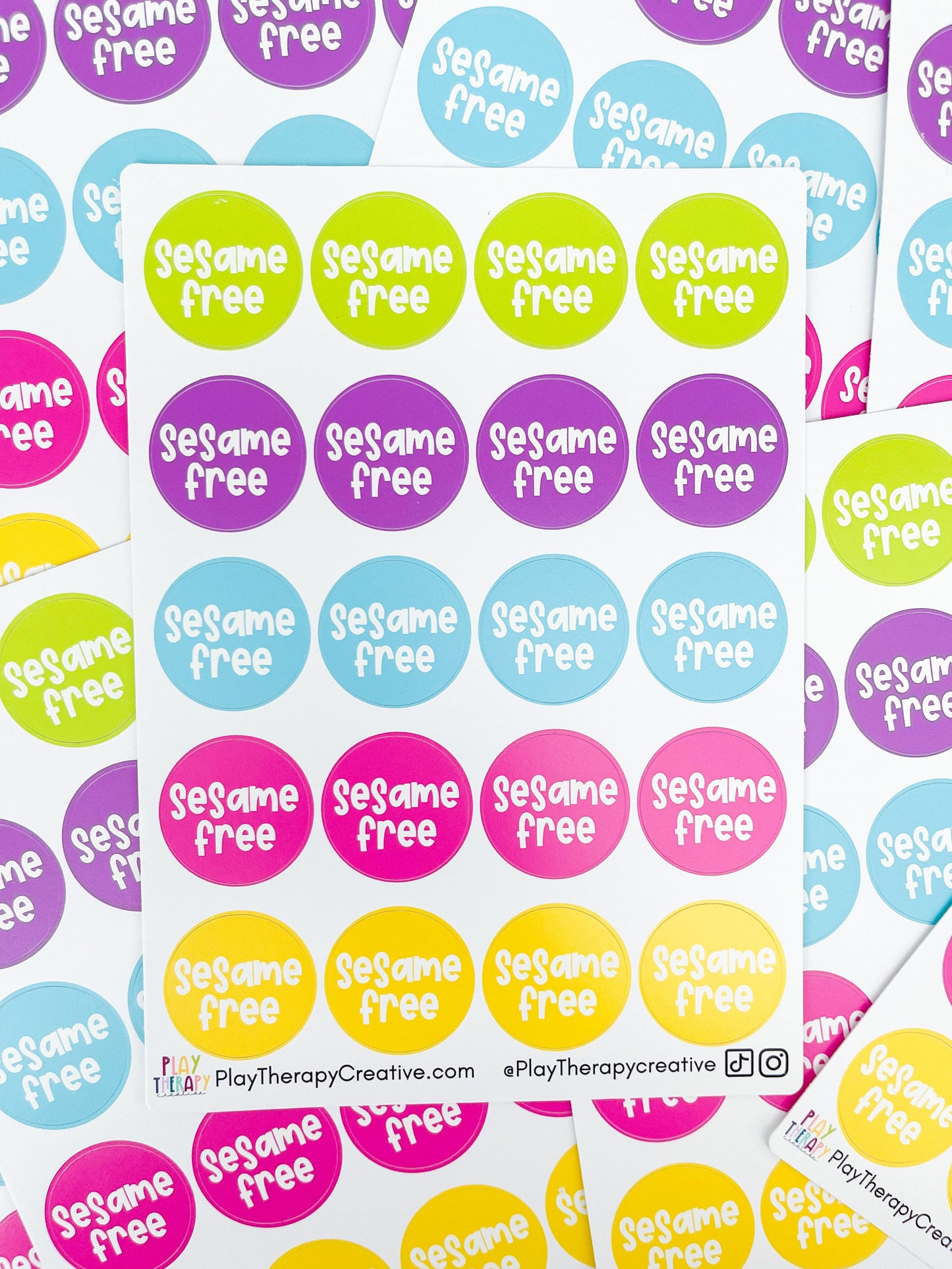 Sesame-Free Labels