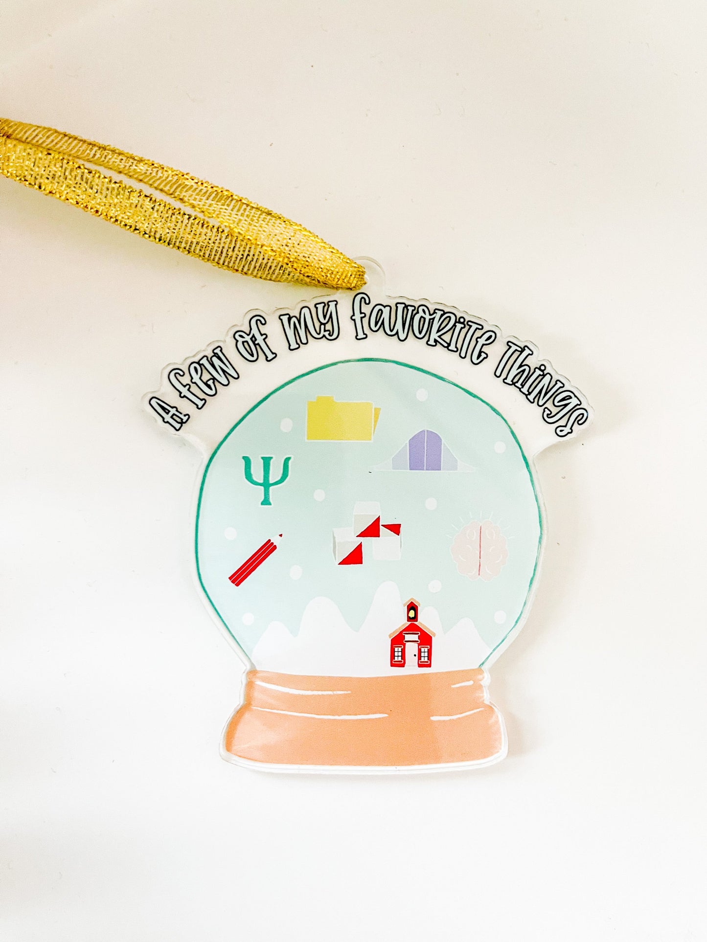School Psych's Favorite Things Acrylic Ornament