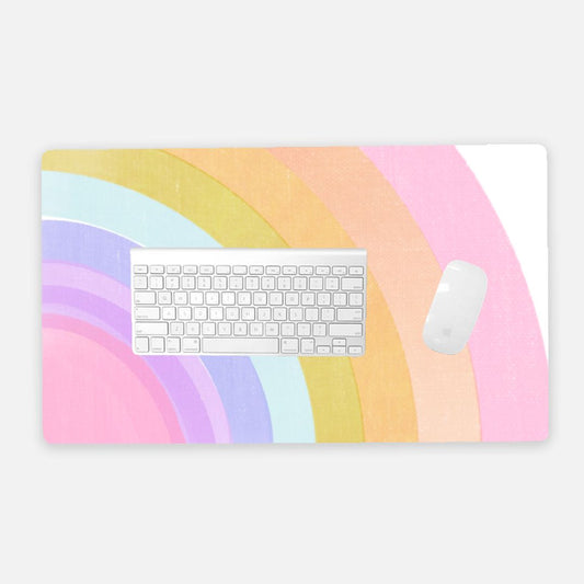Bright Rainbow Desk Mat (24 x 14)