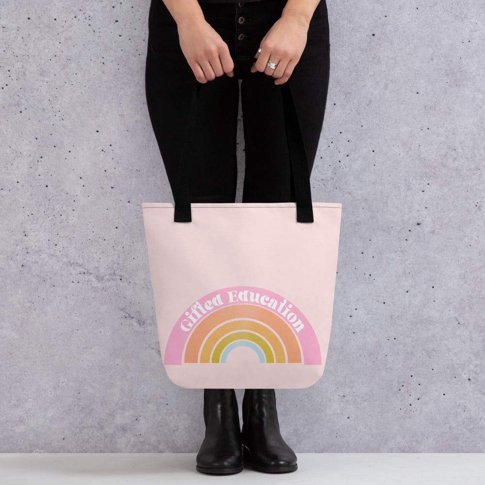Bright Rainbow Gifted Education Tote
