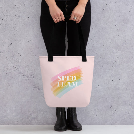 Bright Rainbow SpEd Team Tote