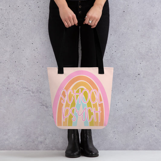 Bright Rainbow School Psych Tote