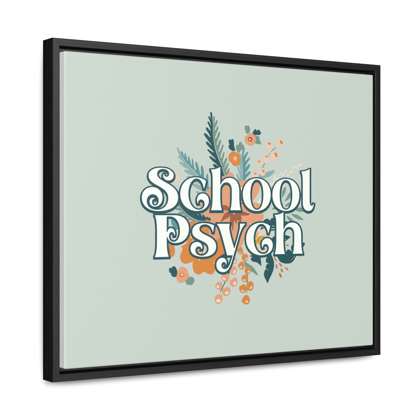 Floral School Psych Framed Canvas (20 x 16 in)