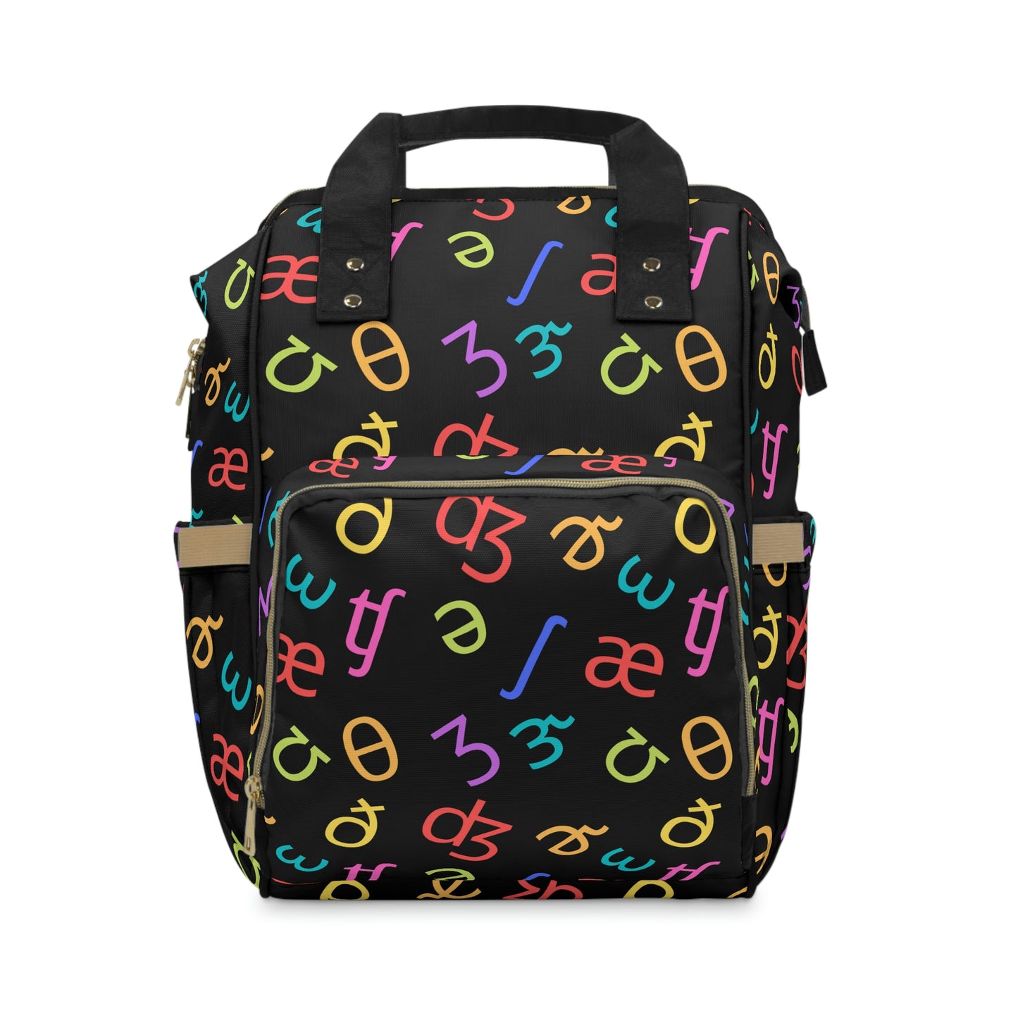 Bright Rainbow on Black IPA Backpack