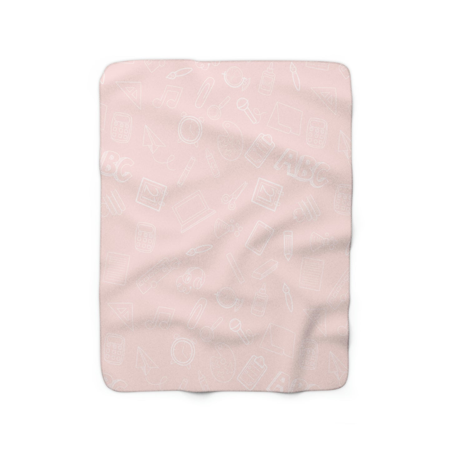 Pink Elementary Sherpa Blanket