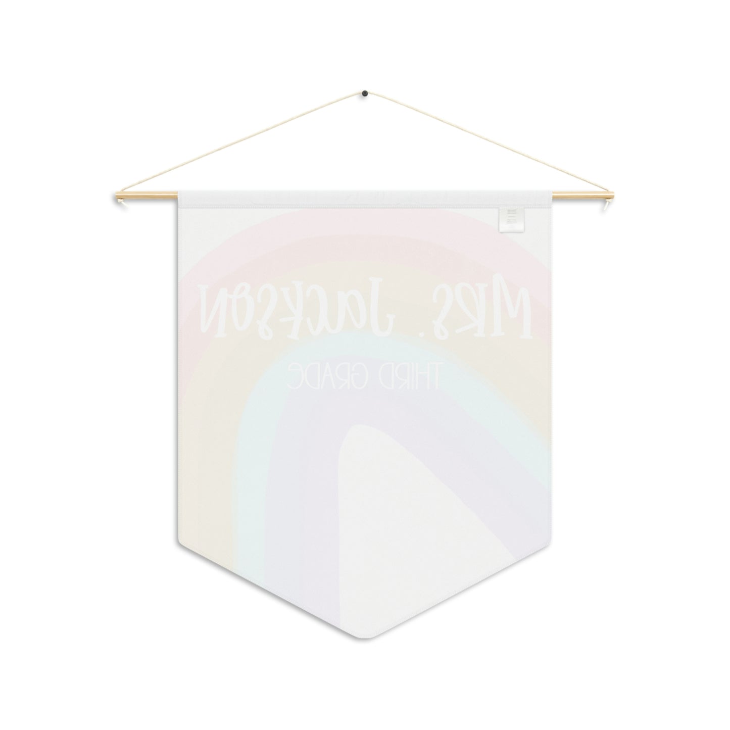 Custom Bright Rainbow Pennant (18 x 21 in)