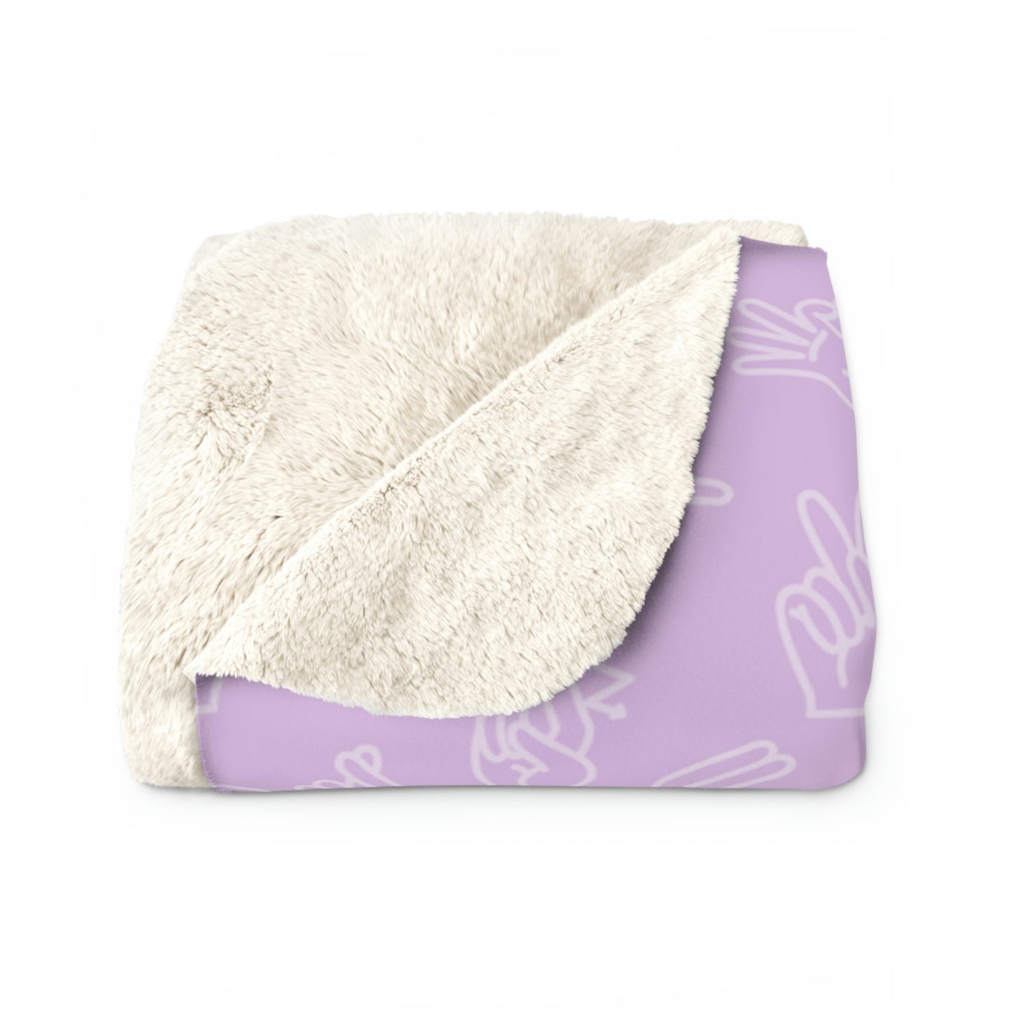 Lavender ASL Sherpa Blanket