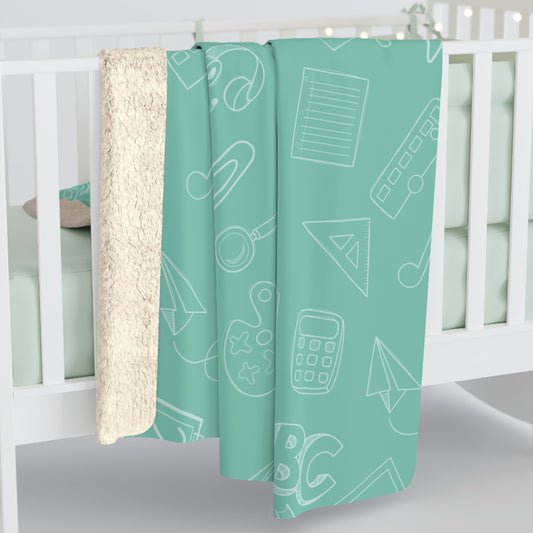 Mint Elementary Sherpa Blanket