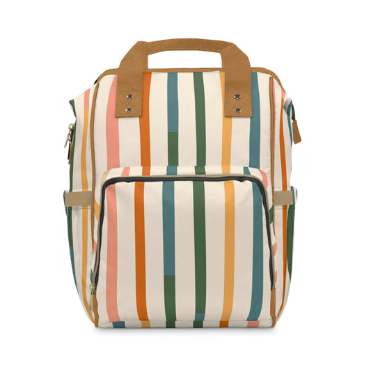 Muted Rainbow Stripes Backpack